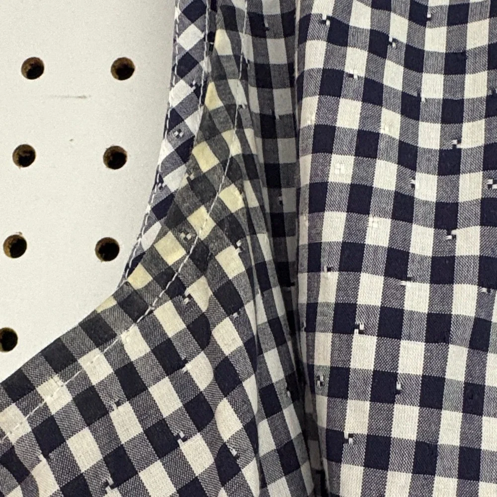Tommy Hilfiger Navy and White Gingham mini Dress | 100% cotton summer spring - Picture 4 of 6